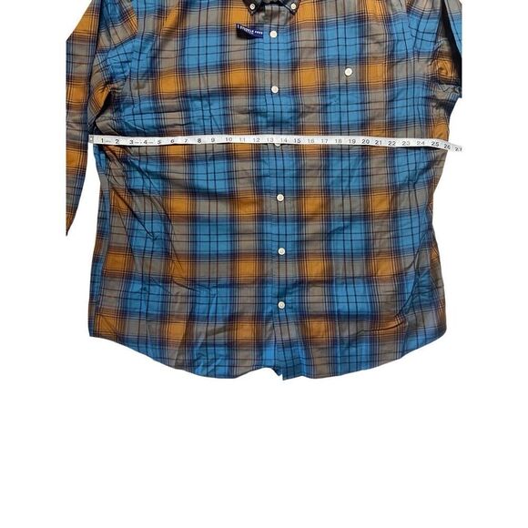Orvis Men's Blue Brown Classic Fit Plaid Flannel Button Up Shirt Size 2XL NW0T - Picture 3 of 6